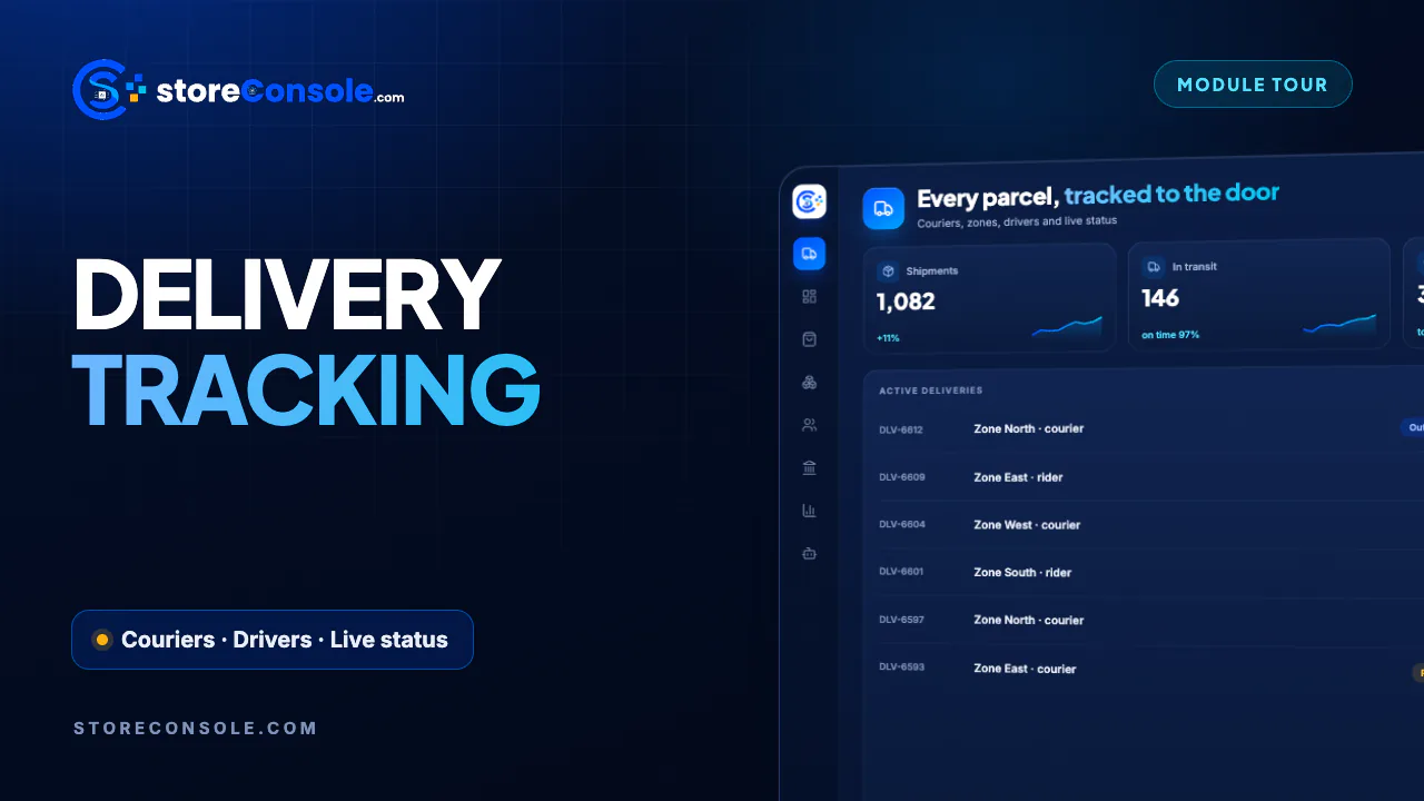 Delivery module tour video, StoreConsole