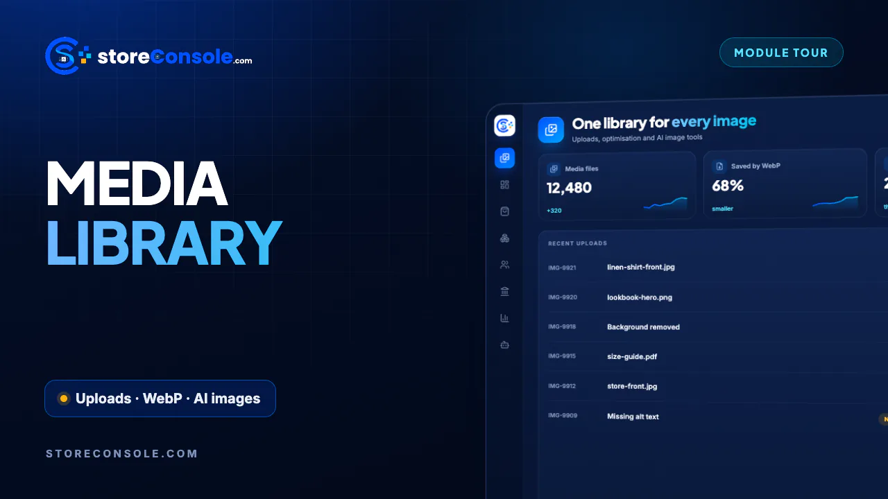 Gallery module tour video, StoreConsole