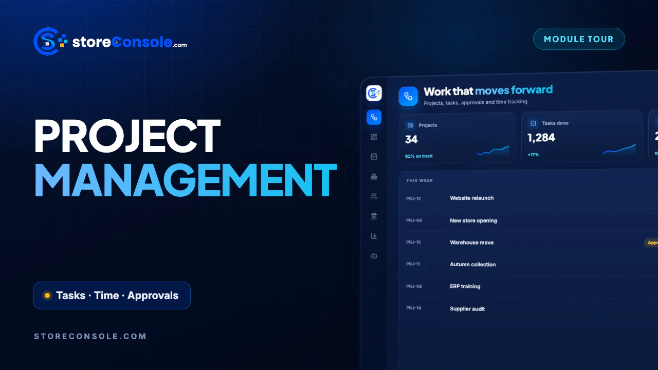 Momentum module tour video, StoreConsole