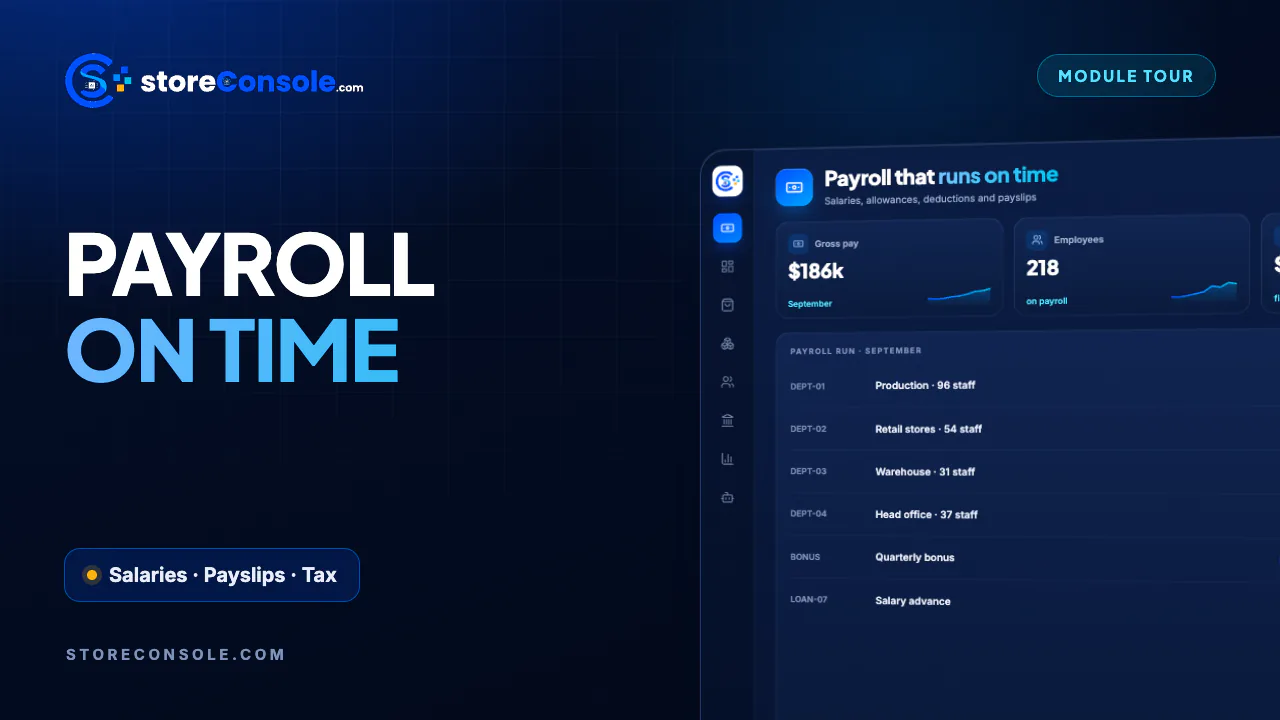 Payroll module tour video, StoreConsole